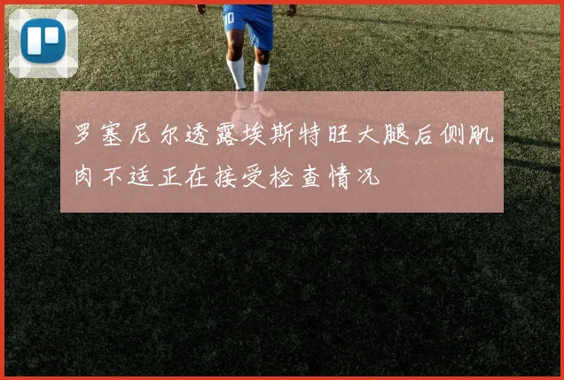 罗塞尼尔透露埃斯特旺大腿后侧肌肉不适正在接受检查情况